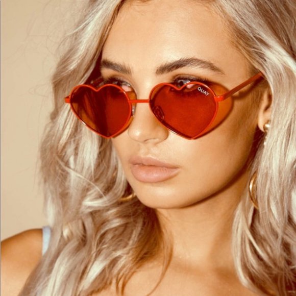 Quay Australia Accessories - 💕QUAY💕 Heartbreaker Sunglasses - Red/Pink